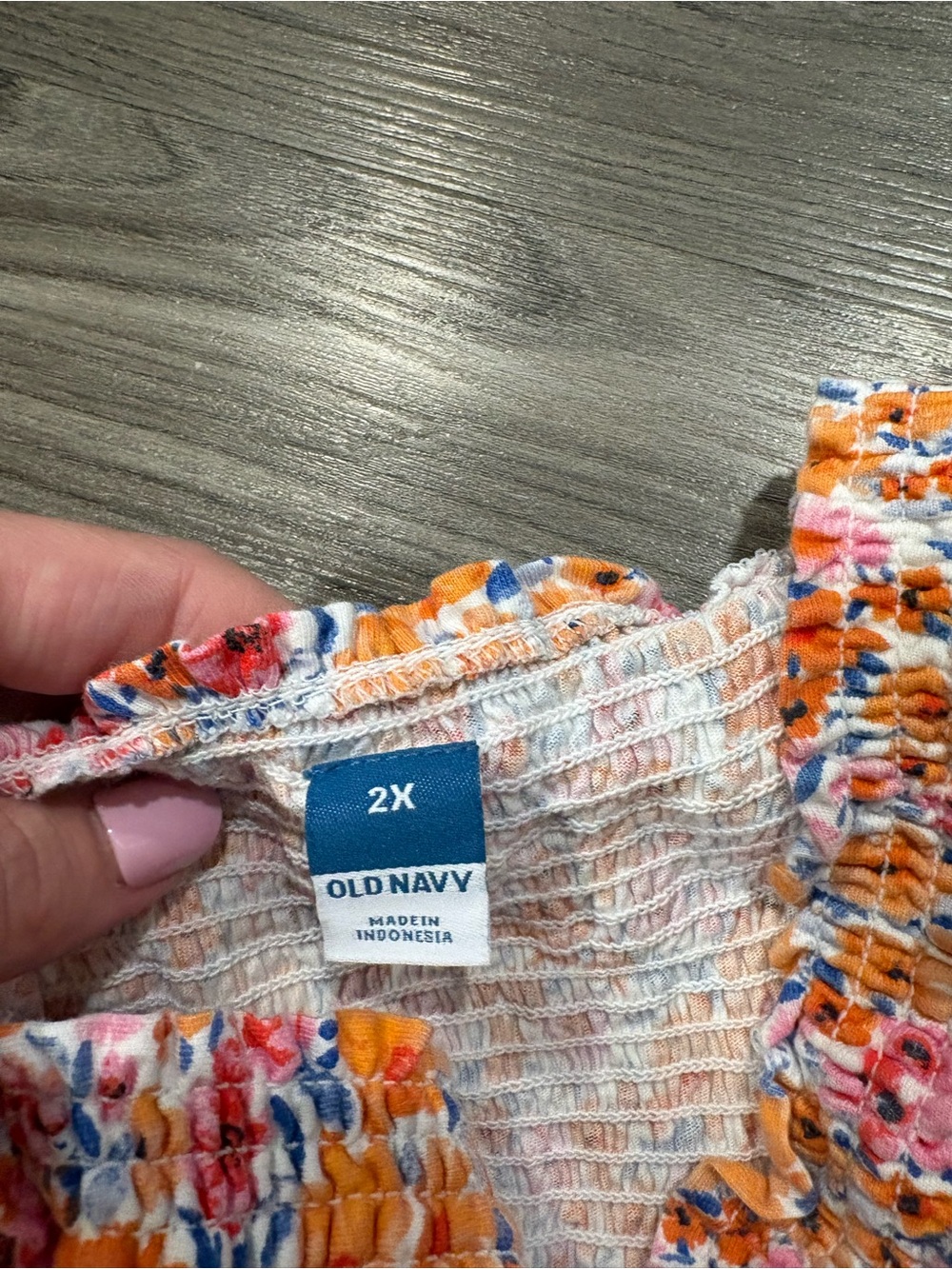 Old Navy Orange and Pink Floral Sundress - Picture 3 of 3
